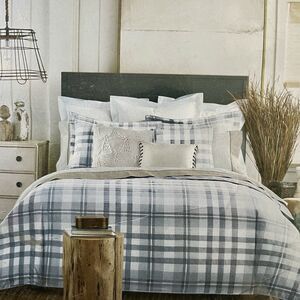 TOMMY HILFIGER Blue Comforter and Sham Set – Twin/Twin XL – 100% Cotton